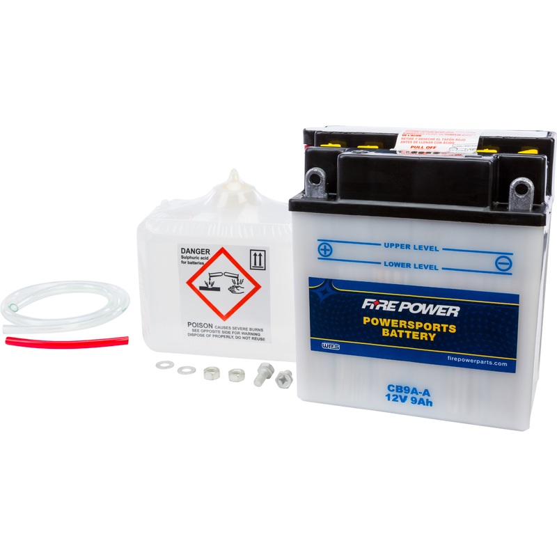 Fire Power Conventional 12V Heavy Duty Battery With Acid Pack CB9A-A