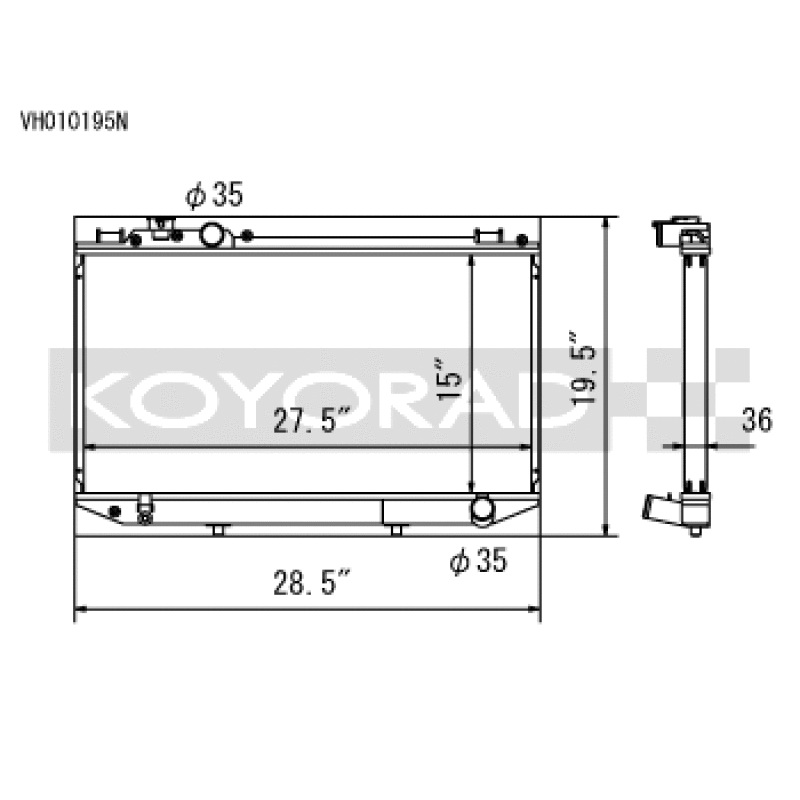 Koyo 89-92 Toyota Cressida 3.0L I6 Manual Only