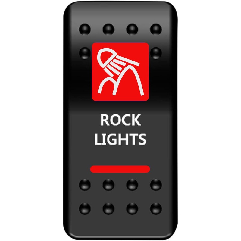 Moose Utility On/Off Rocker Switch – Rock Light – Red 2106-0454