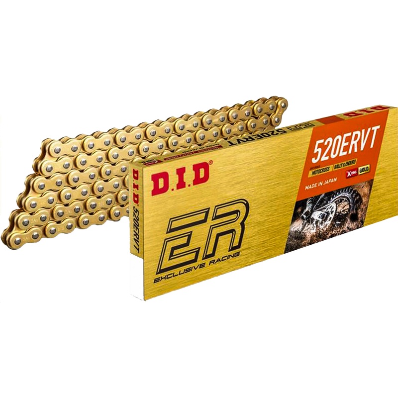 D.I.D 520 ERVT Series X-Ring Chain – 112 Links – Gold 520ERVT112FB