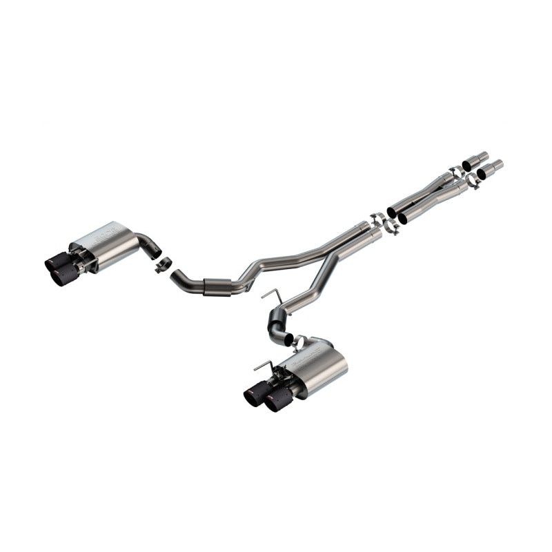 Borla 2024 Ford Mustang GT 5.0L V8 w/ Active Exhaust S-Type Cat-Back Exhaust System – Carbon Fiber