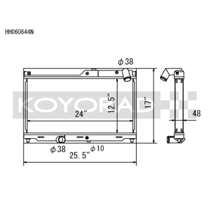 Koyo 93-95 Mazda RX-7 1.3L Turbo N-FLO (Dual Pass) Radiator
