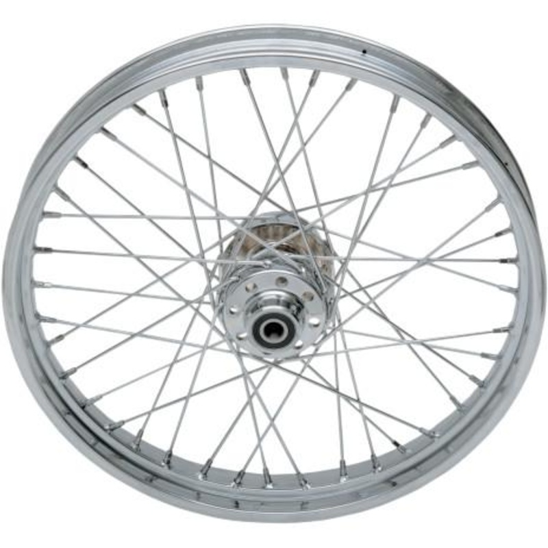 Drag Specialties Laced  40 Spoke Front Wheel – Chrome (Single Disc) 64439