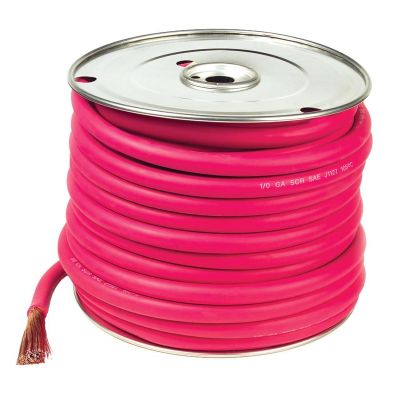 Grote Battery Cable – 4 Grade – 25ft. Roll – Red 82-6717