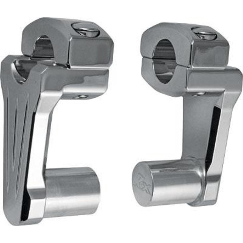 Rox Speed FX Pivoting Handlebar Riser – 2in. Rise – Chrome 4R-P2CC02