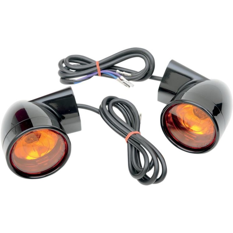 Drag Specialties Bullet-Style Front Turn Signal 12-0224B-2
