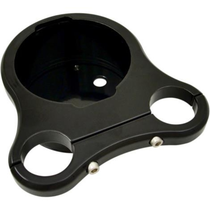 Drag Specialties Tee-Bar Single Gauge Mount for 1 1/4in. T-Bars – Gloss Black 2201-0200