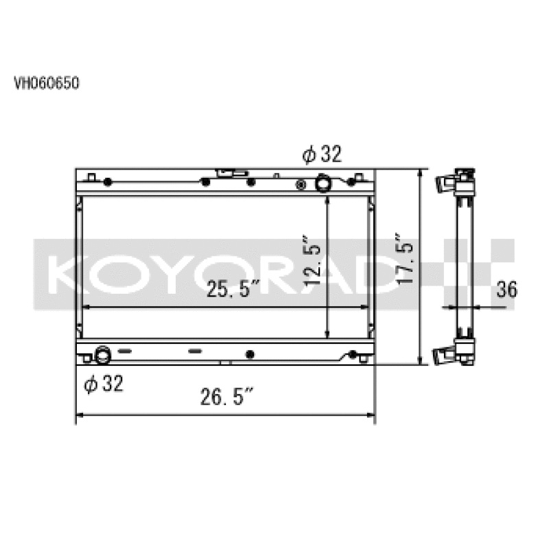 Koyo 99-05 Mazda MX-5 Miata 1.8L (MT) Radiator