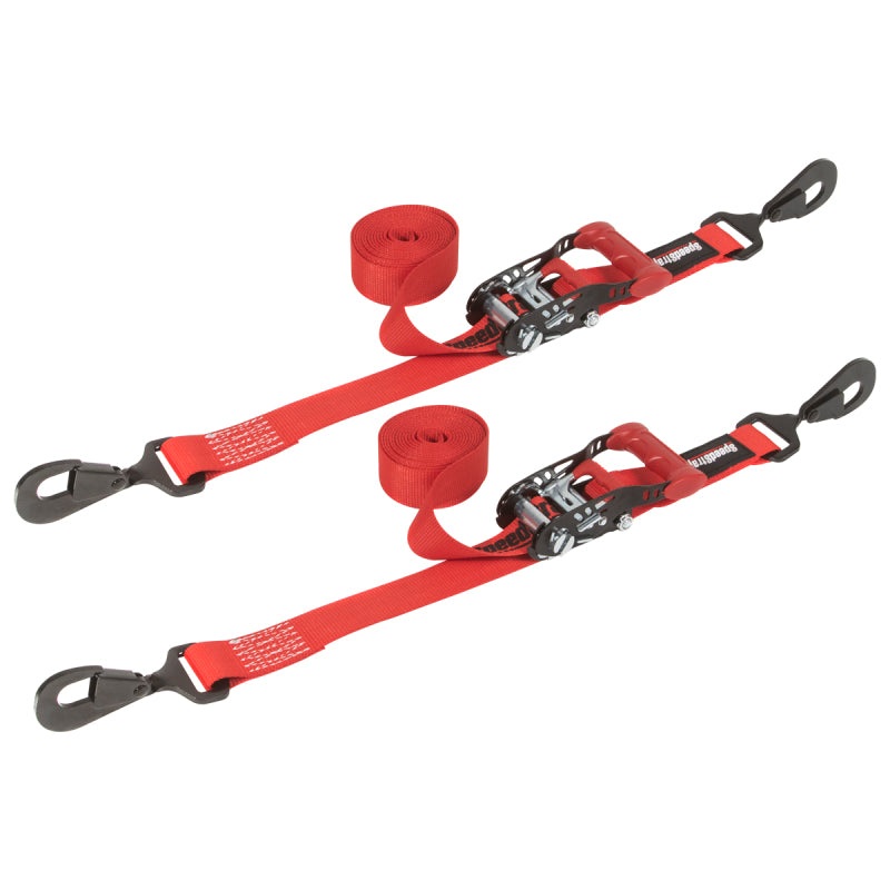 SpeedStrap 1 1/2In x 10Ft Ratchet Tie-Down (2 Pack) – Red