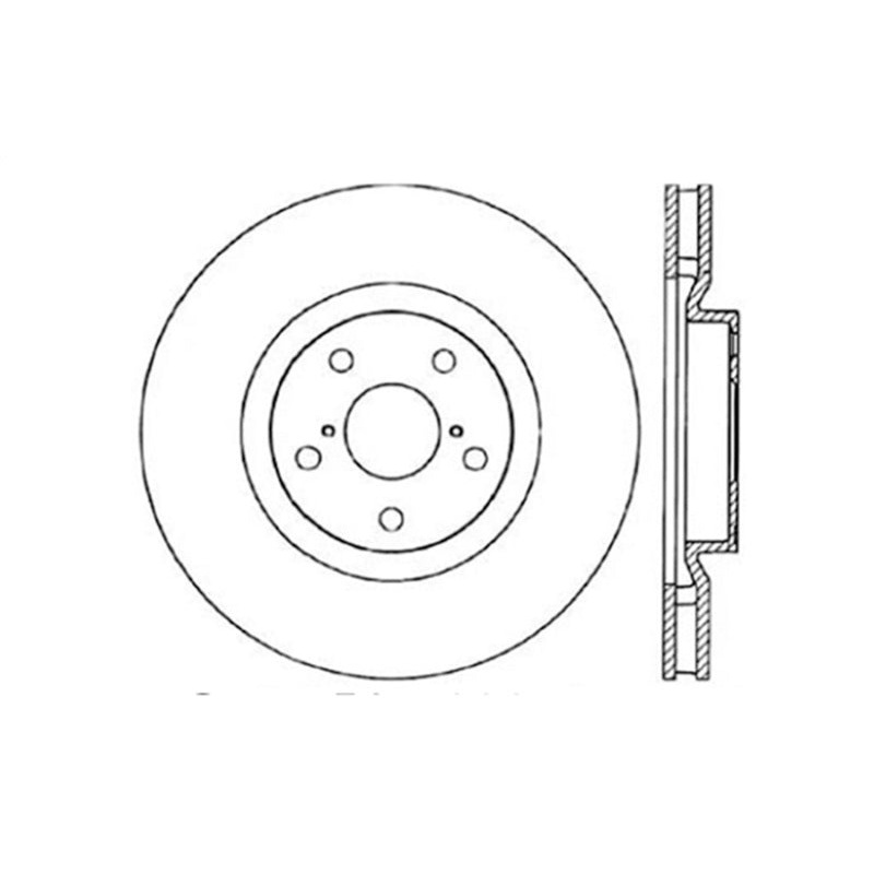 StopTech 93-98 Toyota Supra Turbo Drilled Right Front Rotor