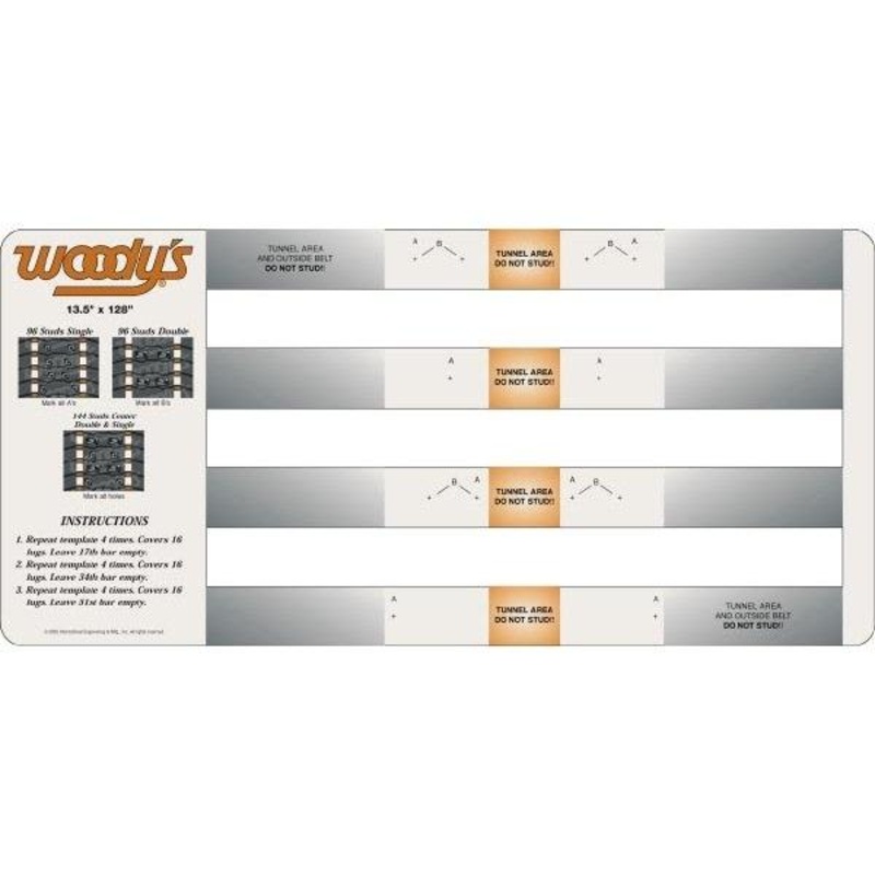 Woodys Studding Template 252S-TEMP