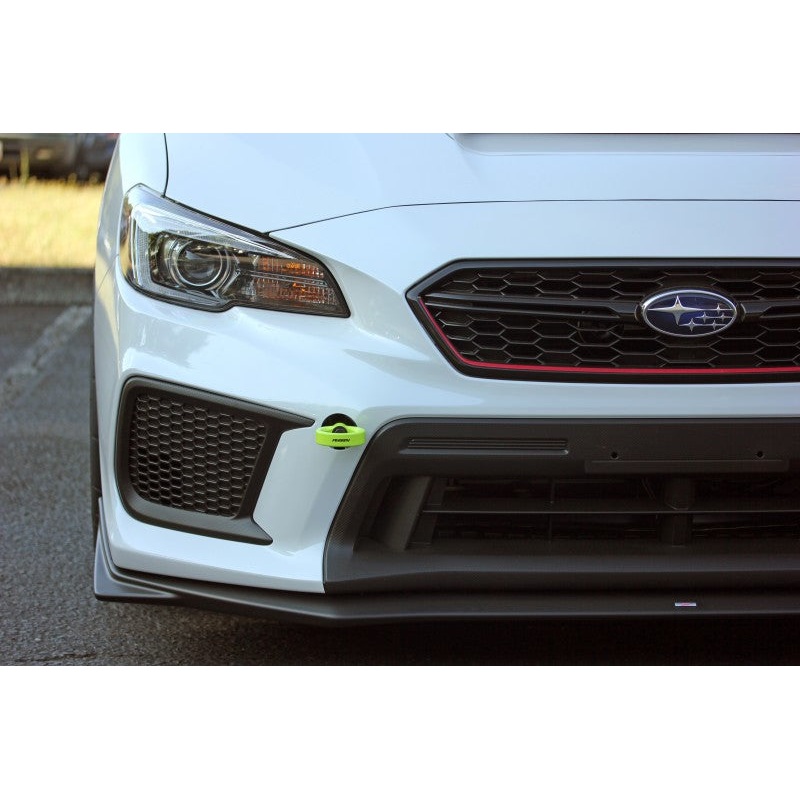 PERRIN 18-21 Subaru WRX & STI / 13-25 BRZ / 17-20 Toyota 86 Tow Hook Kit (Front) – Neon Yellow