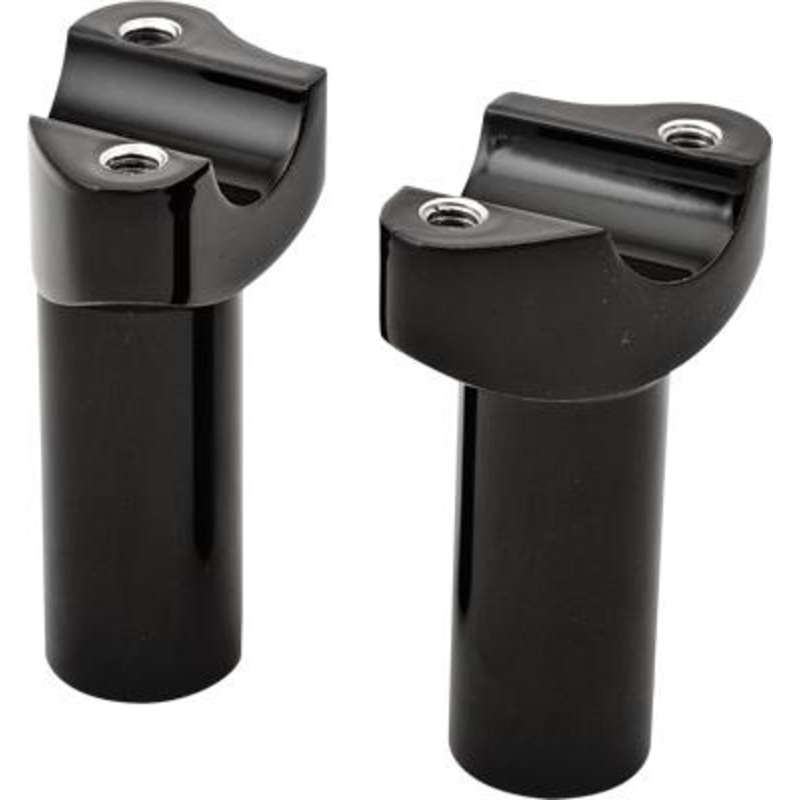 HardDrive Forged Straight Handlebar Risers – 3-1/2in. Rise – Black 04-572