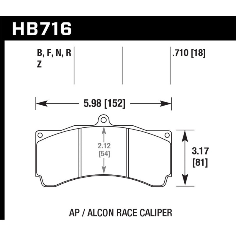 Hawk HPS Brake Pads w/ 0.710 Thickness – AP Racing Alcon