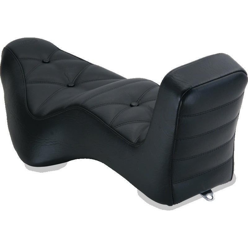 Mustang 08-21 HD Electra Glide,Rd Glide,Rd King,Str Glide Driver Backrest – Black w/ Red Stitching