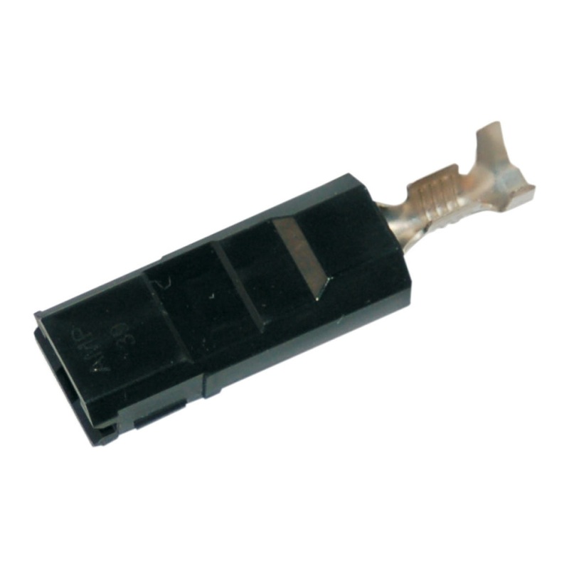 Namz OEM Type Connectors – AMP .25in. Female Black Socket Housing with Terminal (20pk) NHD-72290-94