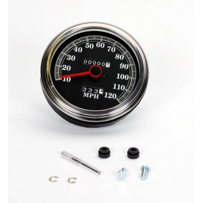 Drag Specialties 5in. Dash Mount 2:1 Speedometer – 89-95 Face 72422AMX-BX33