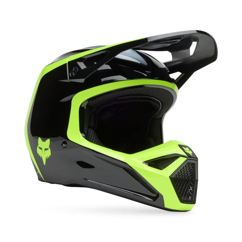 FOX 2025 V1 FLOW HELMET – BLACK/YELLOW XS