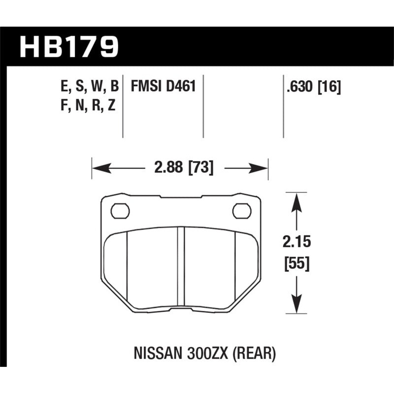 Hawk 06-07 WRX Performance Ceramic Street Rear Brake Pads