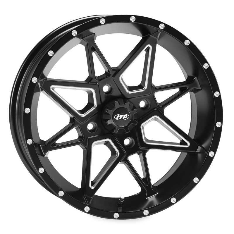 ITP Tornado Wheel – 14×7 – 2+5 Offset – 4/4 – Matte Black 1421953727B