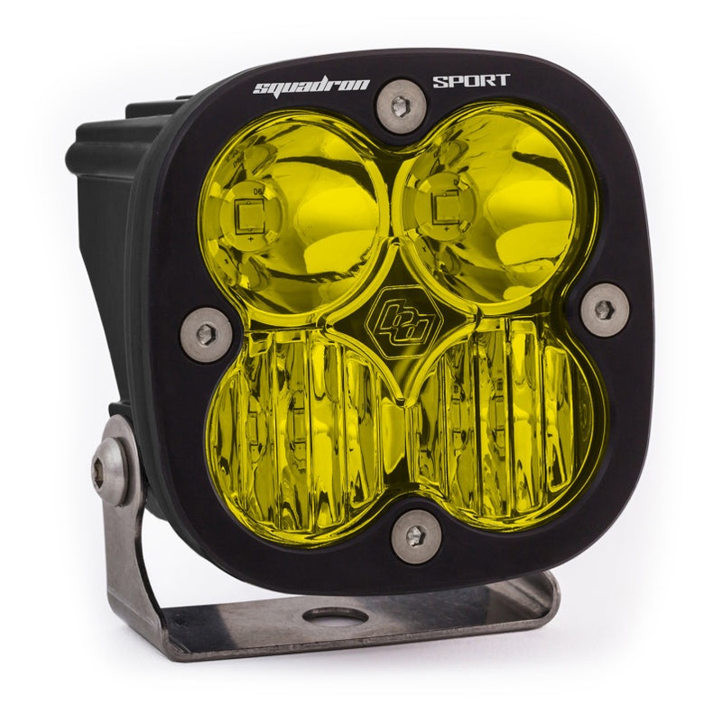 Baja Designs Squadron Sport Driving/Combo Pattern Black LED Light Pod – Amber