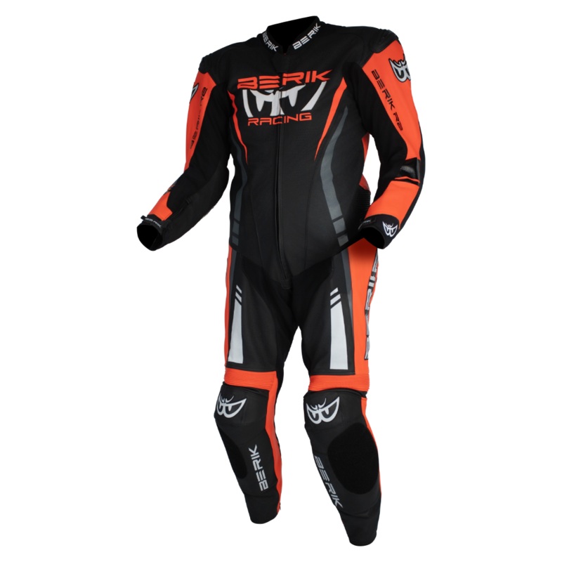 BERIK SICILY LEATHER SUITS – BLACK/RED 48