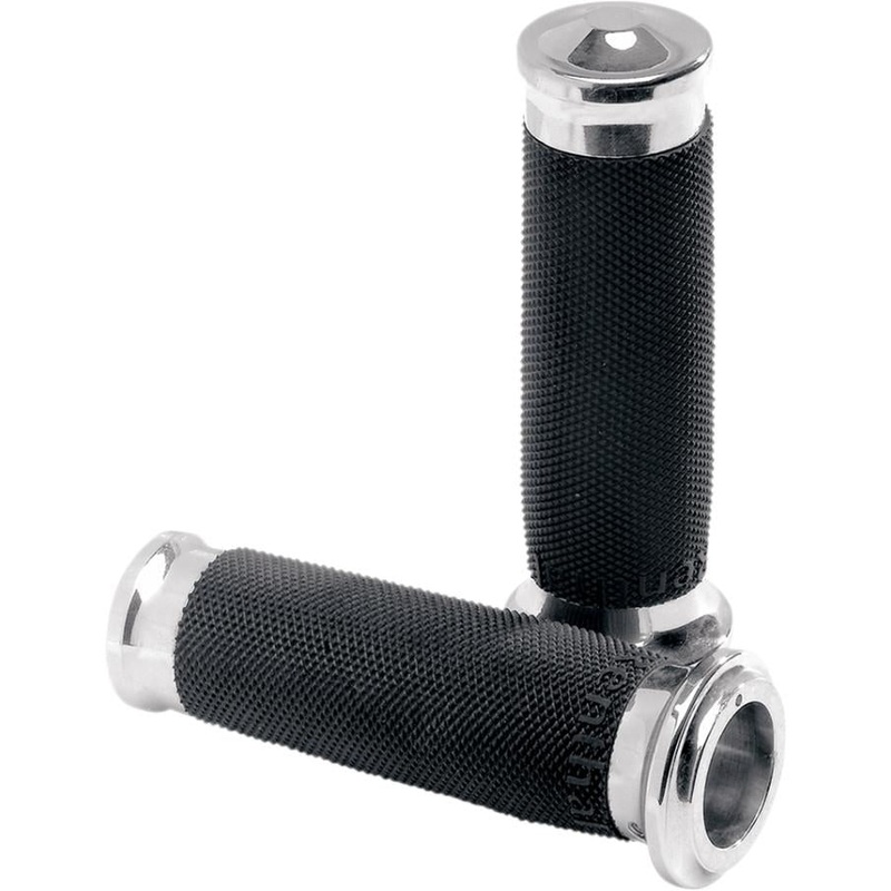 Performance Machine Contour Renthal Wrapped Grips – Standard – Chrome 0063-2007-CH