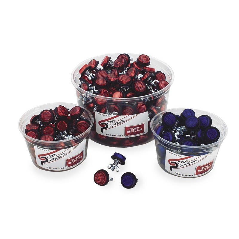 Chris Products Mini License Plate Reflectors – Red CH150R