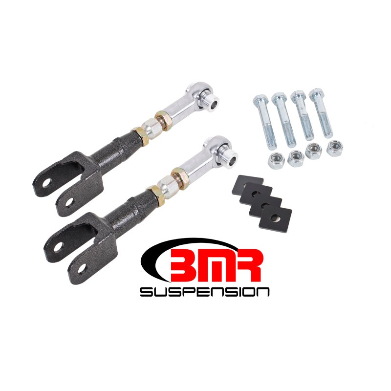 BMR 15-17 S550 Mustang Rear On-Car Adj. Rod Ends Toe Rods – Black Hammertone