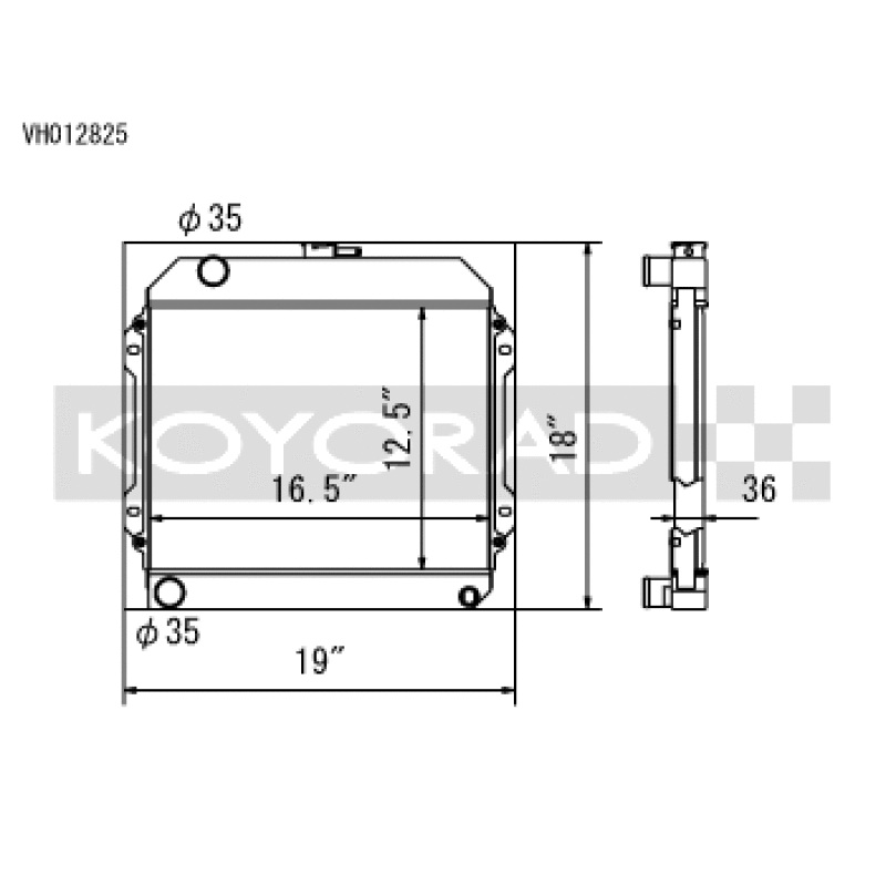 Koyo 71-74 Toyota Corolla 1.6L TE27/TE28/TS21 Manual Radiator