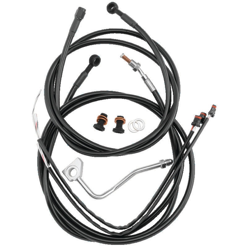 Burly Brand Control Kit 13in Bag Bar – Black