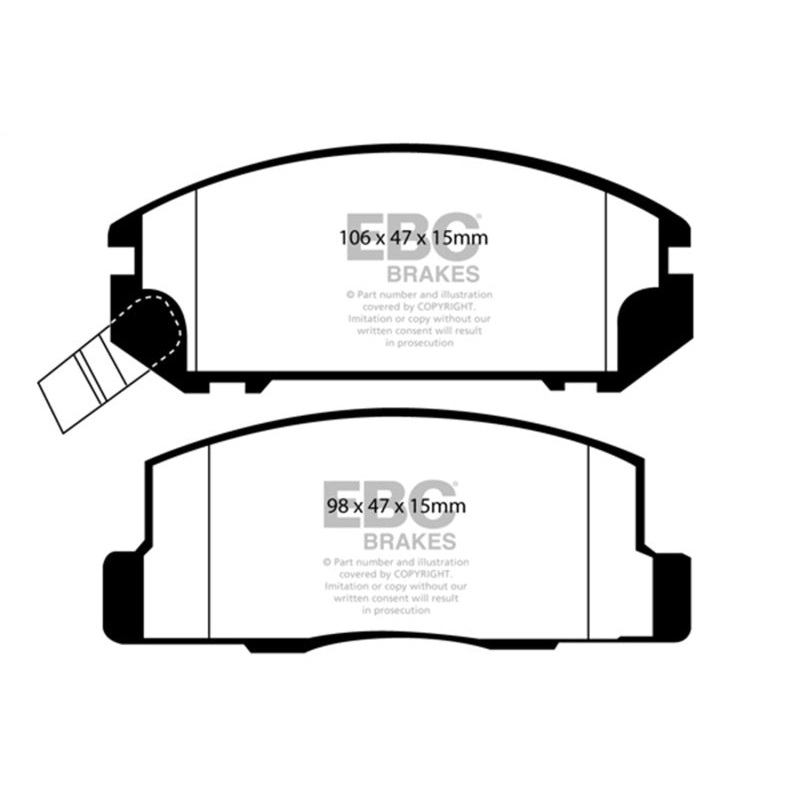 EBC 99-02 Toyota MR2 1.8 Redstuff Rear Brake Pads