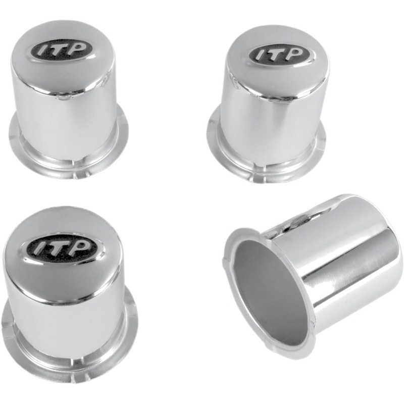 ITP Steel Center Caps – 4/110-4/4 Bolt Pattern – Chrome SM1300BX