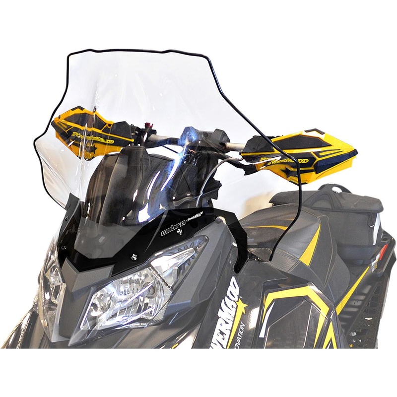Powermadd Cobra Windshield – Tall – 19in. – Clear with Black Fade 13540