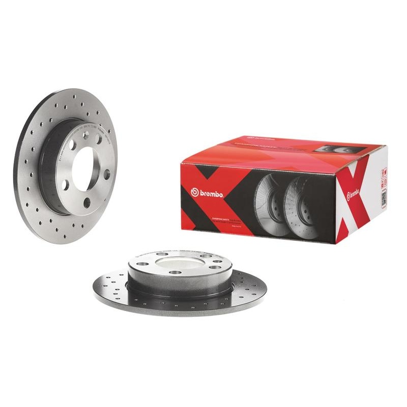 Brembo 07-15 Mini Cooper Front Prem. Xtra Cross Drilled UV Coated Rotor