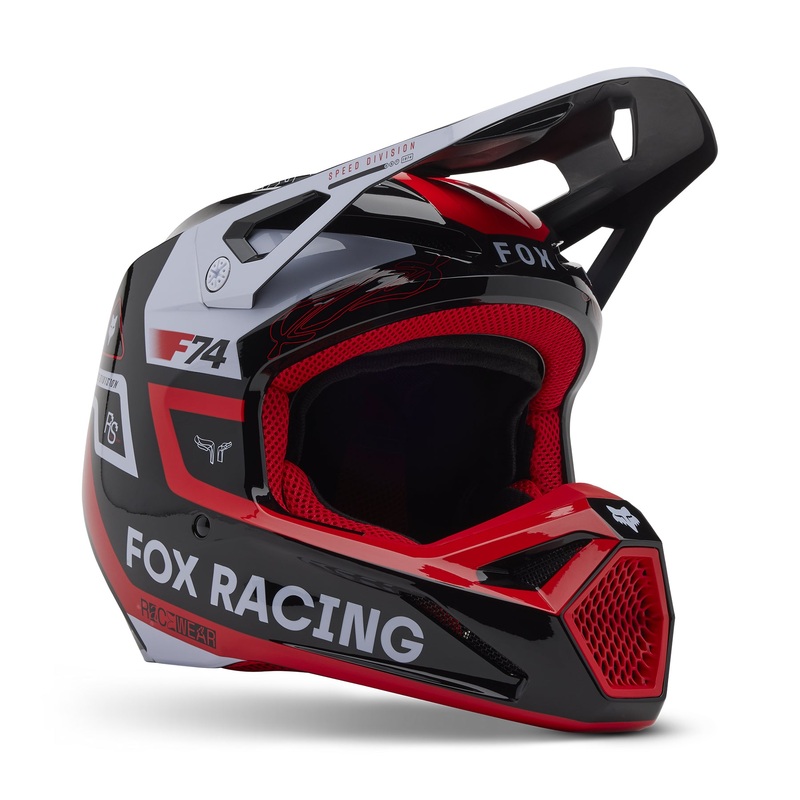 FOX 2025 YOUTH V1 RACE SPEC HELMET – FLO RED S