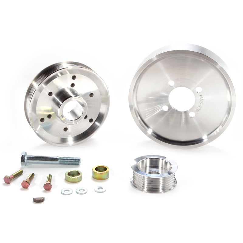 BBK 02-04 Mustang 4.6 GT Underdrive Pulley Kit – Lightweight CNC Billet Aluminum (3pc)