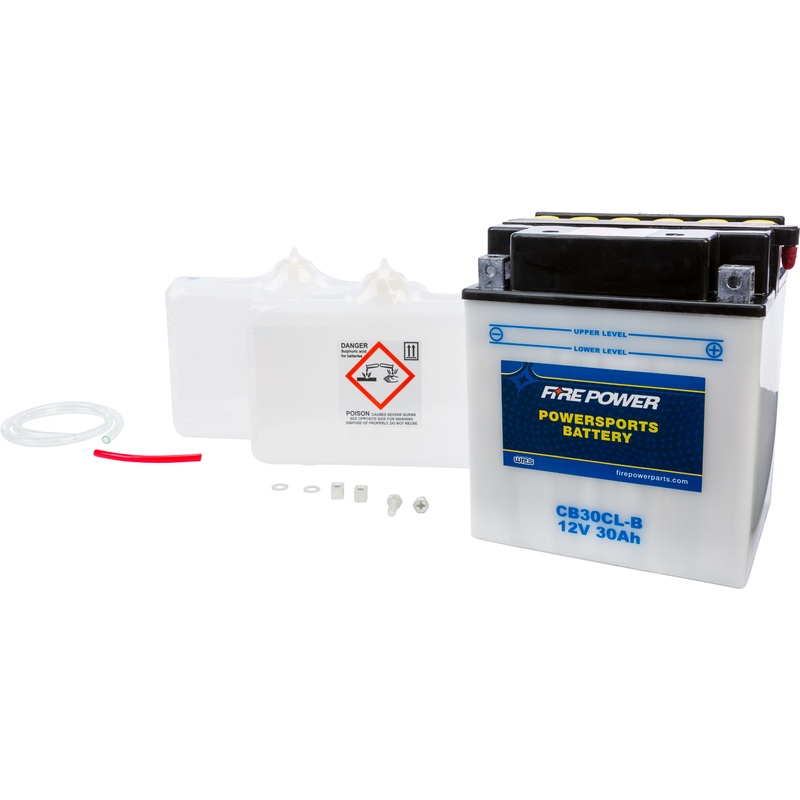 Fire Power Conventional 12V Heavy Duty Battery With Acid Pack CB30CL-B