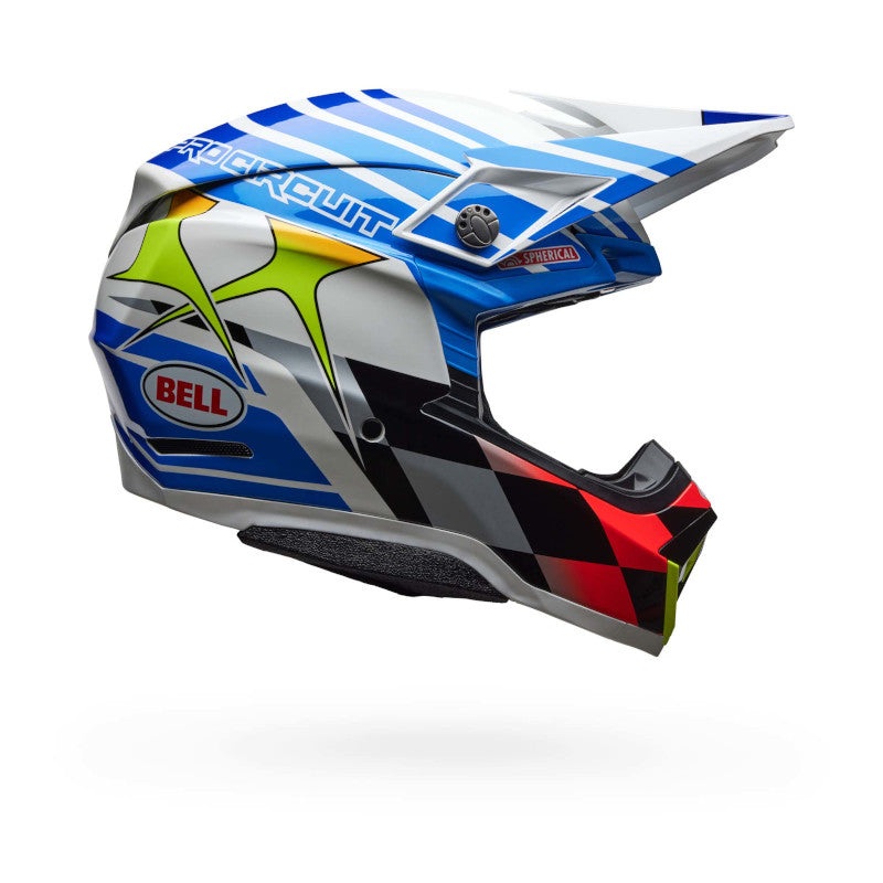 BELL MOTO-10 SPHERICAL PRO CIRCUIT HELMET – GLOSS BLUE/WHITE S