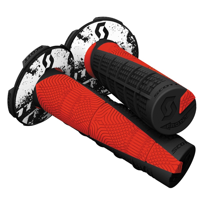 Scott USA Deuce MX Grips – Black/Neon Red 219627-4948