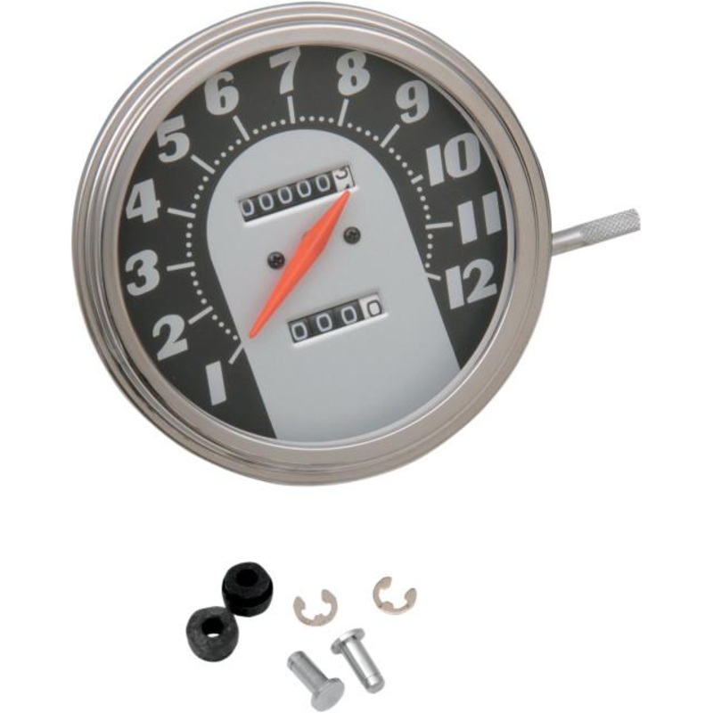 Drag Specialties 5in. Dash Mount 2:1 Speedometer – 62-67 Face 72767M-BX33
