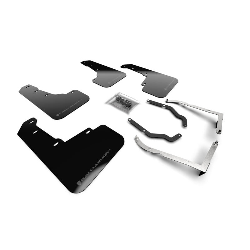 Rally Armor 18-23 Subaru Crosstrek Black UR Mud Flap w/Grey Logo