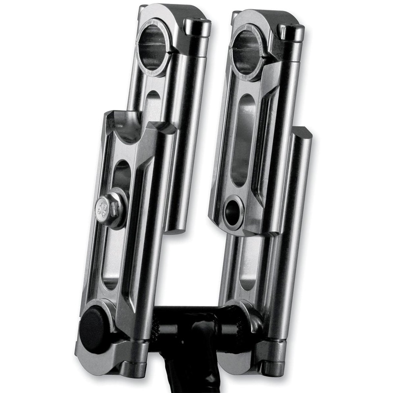 Rox Speed FX Elite Height-Adjustable Snowmobile Handlebar Riser – Clear Anodized – 4-6in. 1R-HA46SE