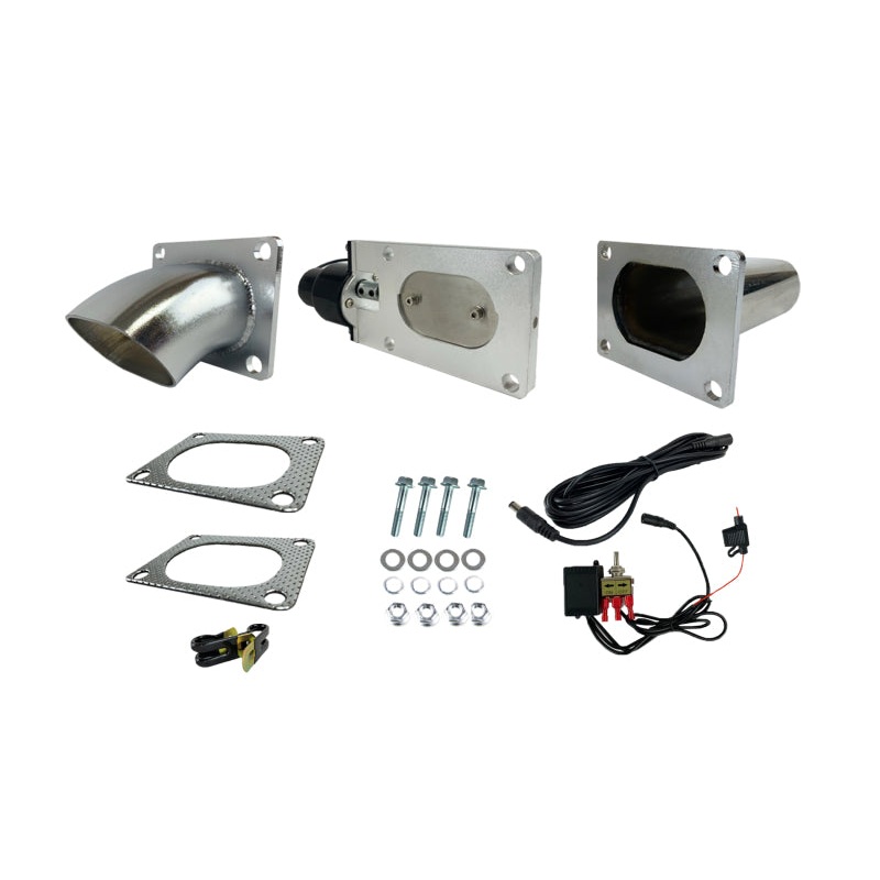 Granatelli 3.0in Oval Stainless Steel Electronic Exhaust Cutout