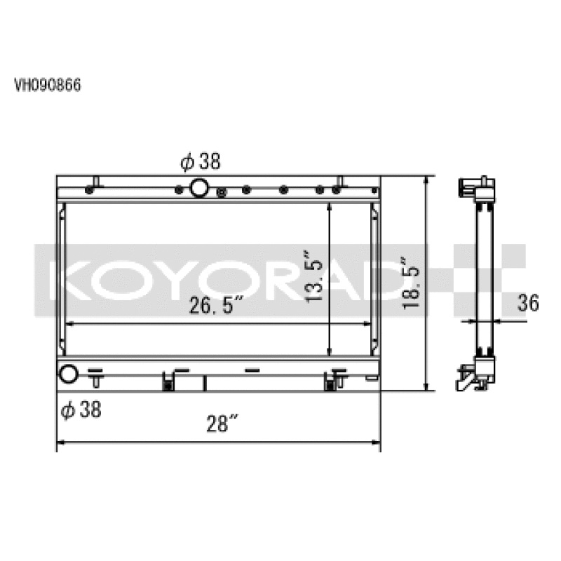 Koyo 2002 Subaru Impreza WRX 2.0L Turbo Radiator