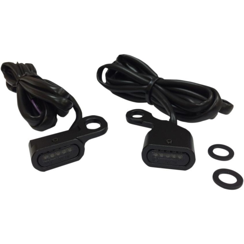 Drag Specialties LED Handlebar Marker Lights – Black/Smoke Lens 2040-2135