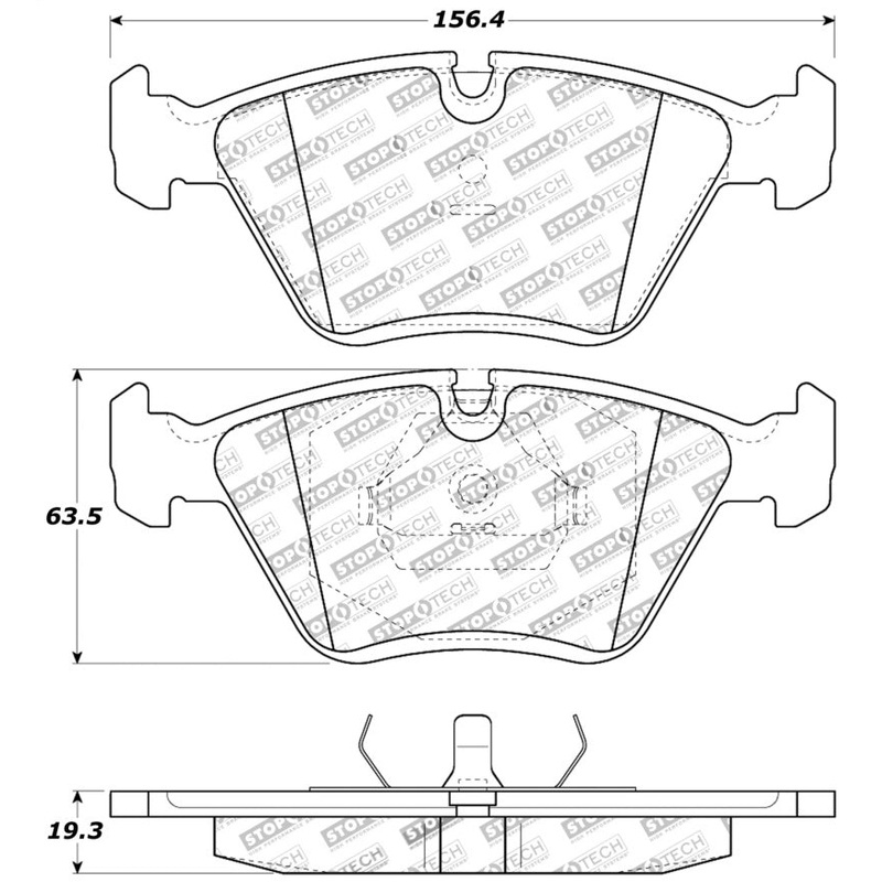 StopTech 95-99 BMW M3 / 01-07 M3 E46 / 89-93 M5 / 98-02 Z3 M series / 93-95 530 Front Brake Pads