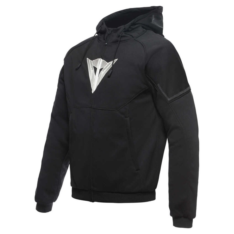 DAINESE DAEMON-X SAFETY FULLZIP HOODIE – BLACK/BLACK/WHITE 46