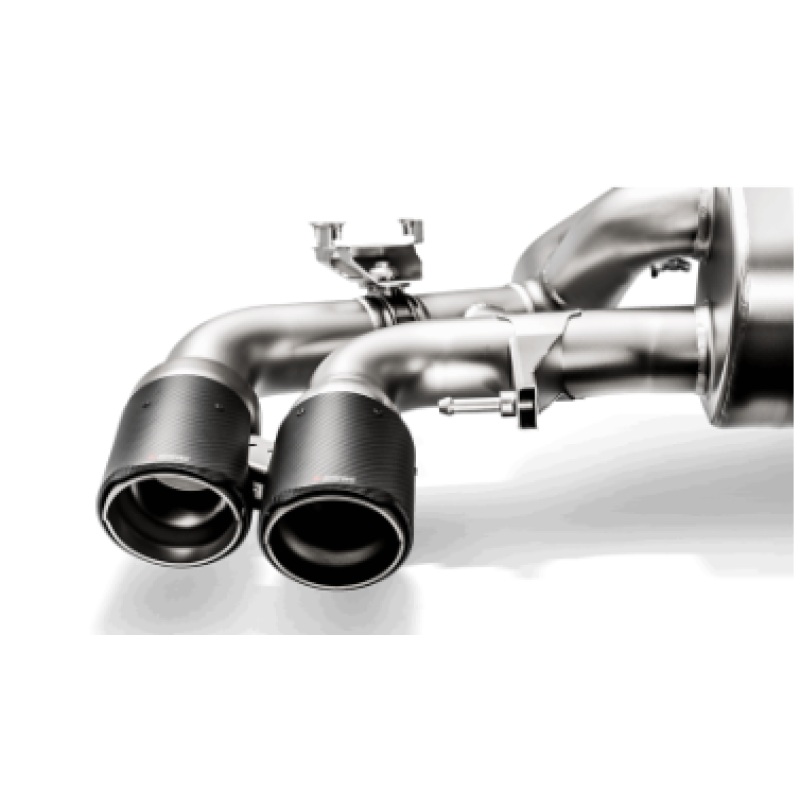 Akrapovic 18+ BMW M5 (F90) Evolution Tail Pipe Set (Carbon) w/ Red/White Akrapovic Logo