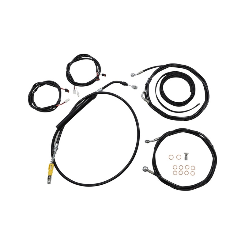 LA Choppers Complete Plug and Play Cable Kit – Black Vinyl LA-8056KT3-13B